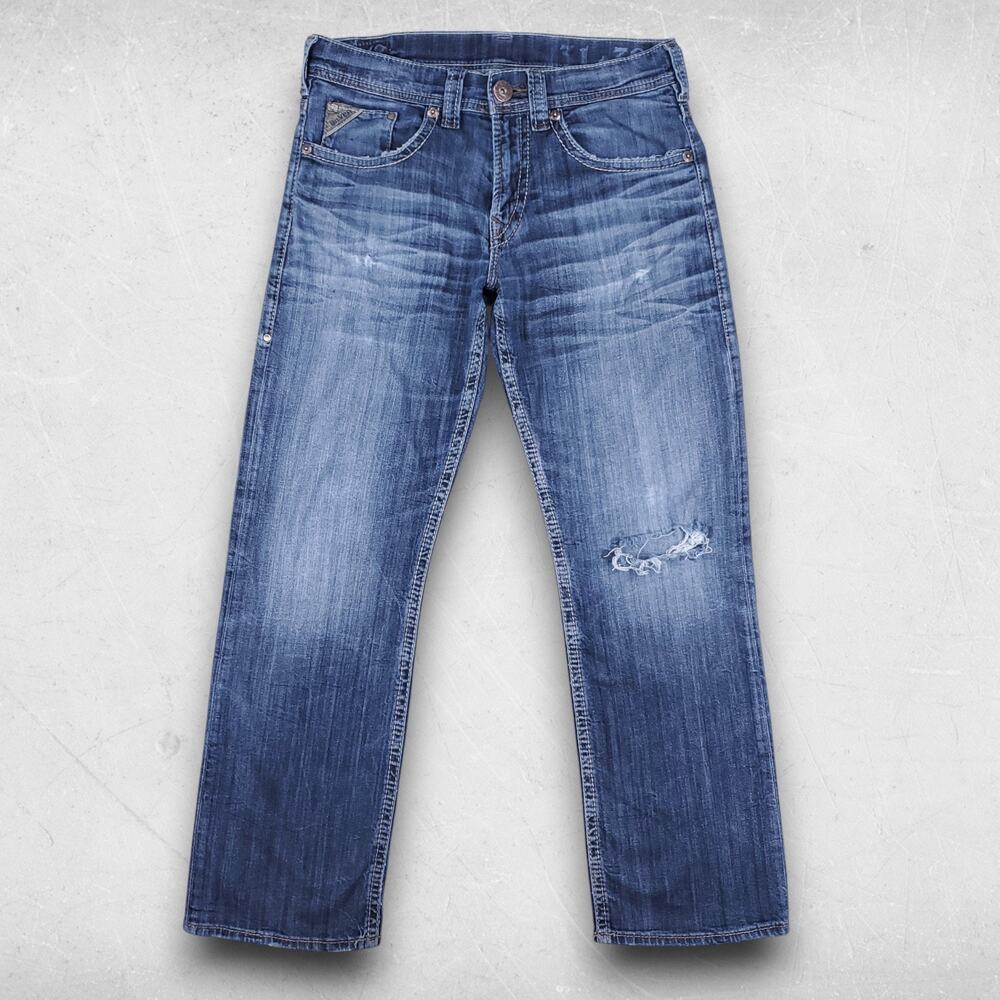 Silver Jeans Men 31 Blue 925 Series Zac Relaxed Fit Distressed Grunge Vintage